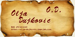 Olja Dujković vizit kartica